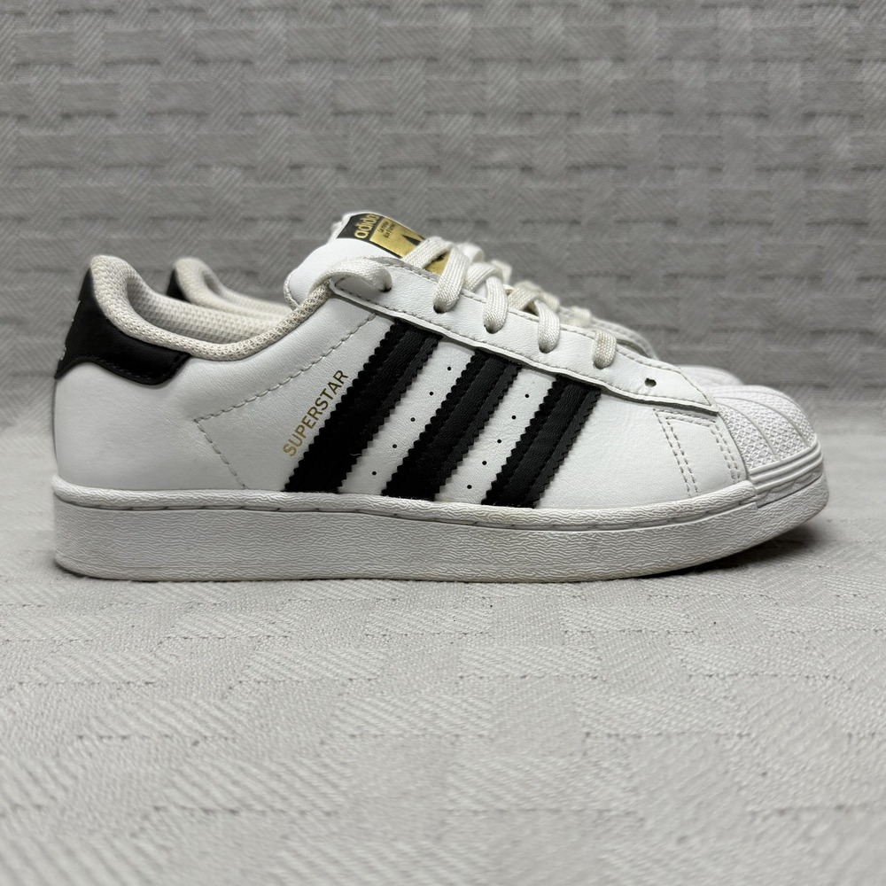 Adidas Superstar Cloud White Core‎ Black PS Kids Size 2 FU7714